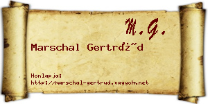 Marschal Gertrúd névjegykártya